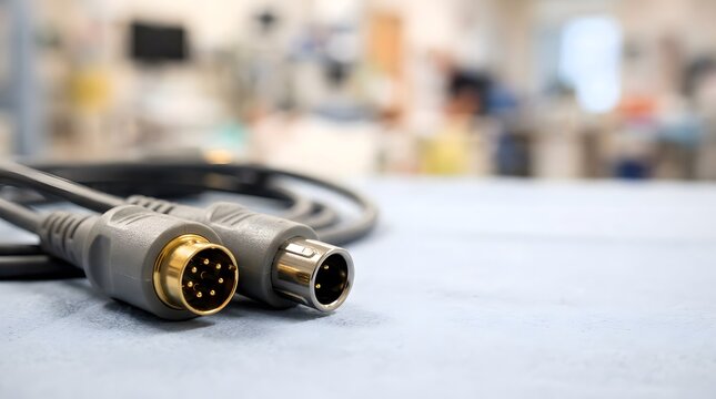 precision ecg monitoring cable connectors with gold plated medical contacts for biomedical engineering repair and diagnostic equipment servicing