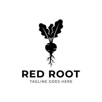 Clean black and white vegetable emblem for organic farming or healthy food brands. Highlights natural ingredients.