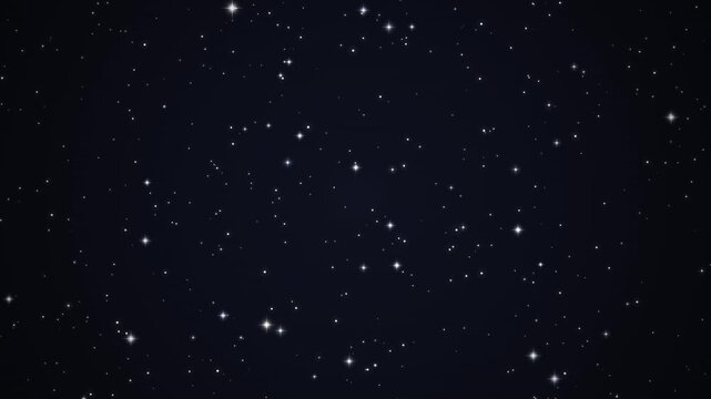 Dark background with twinkling stars and light particles, slow movement, cosmic nebula effect, space atmosphere, ideal for fantasy and sci-fi themes