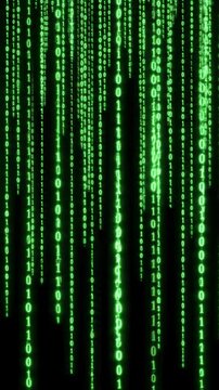 Abstract digital rain, green binary code, technology, data flow, programming, computer coding, information streams, mysterious background, inspiring wonder, SEO optimized title