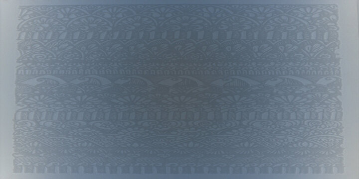 Monochromatic henna style pattern wallpaper with intricate floral and paisley designs.