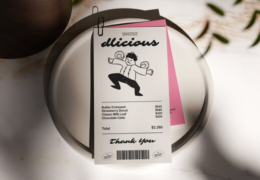 Paper Bill Mockup