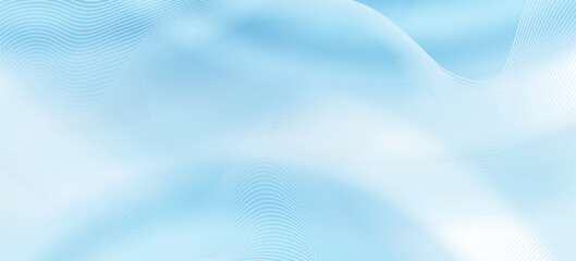 Abstract white and blue curved ray background with a futuristic hi technology lighting effect sparkle © Moh