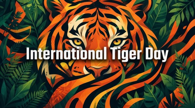 Tiger illustration for international tiger day