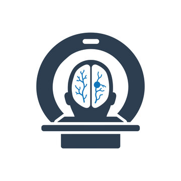 Brain Scan Stroke Diagnosis Icon