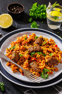 Premium US Balkan Cevapcici Beef Rice Platter