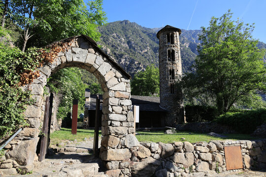 Church of Santa Coloma d'Andorra in Santa Coloma, parish of Andorra la Vella, Andorra