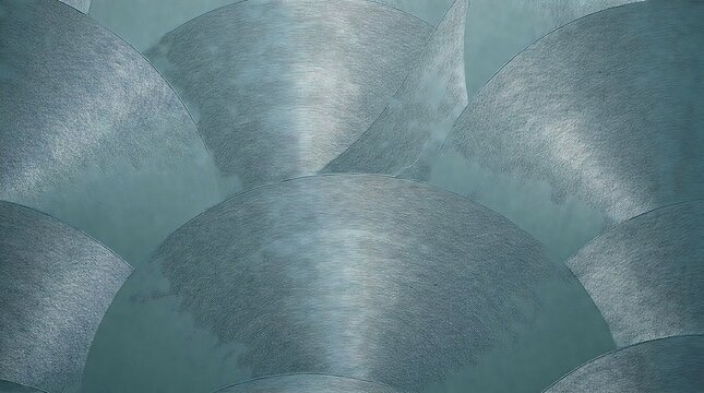Textured teal fan pattern with metallic iridescent shimmering surface.