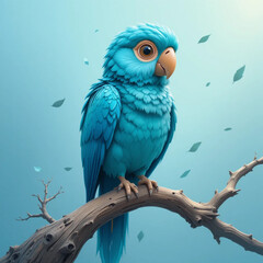 Fototapeta premium blue and yellow macaw ara