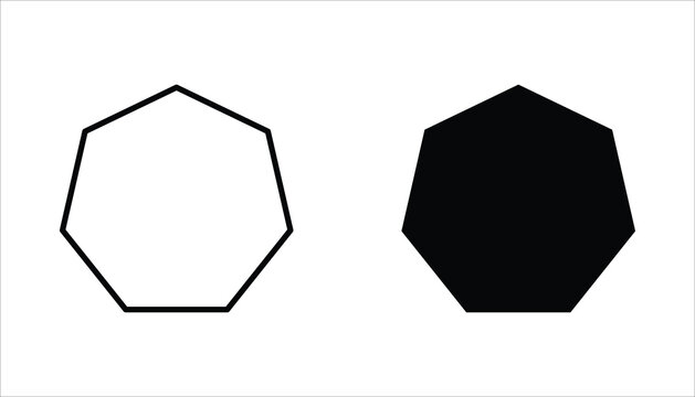 square icon set. circle, triangle, square, pentagon, hexagon, hexagon. white background.