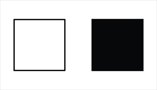 square icon set. circle, triangle, square, pentagon, hexagon, hexagon. white background.