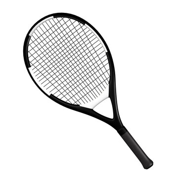 tennis racket, transparent background, 3d render