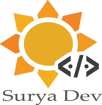 surya dev logo icon vector  white background .