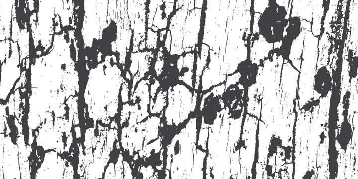 Abstract black and white tree bark texture with rough organic lines and natural patterns