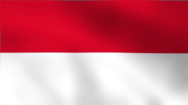waving flag of indonesia