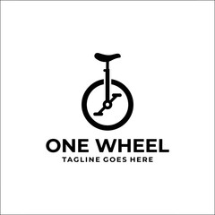 Modern minimalist graphic for cycling clubs, circus themes, or unique mobility branding. © Hivee