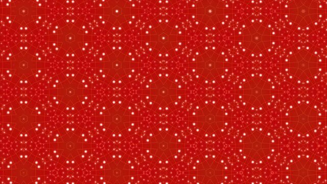 Red Geometric Glowing Kaleidoscope Seamless Loop Background