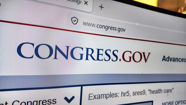 a computer screen with congress.gov website displayed