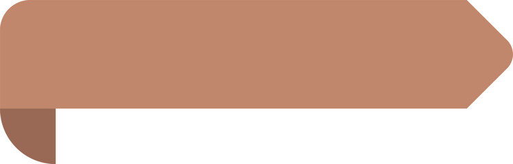 Ribbon arrow in light brown provides a clean and minimalist graphic element for professional website navigation. © Danyal