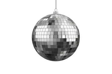 Obraz premium Disco ball shining, reflecting light, creating a party atmosphere, celebrating retro dance music and night club entertainment