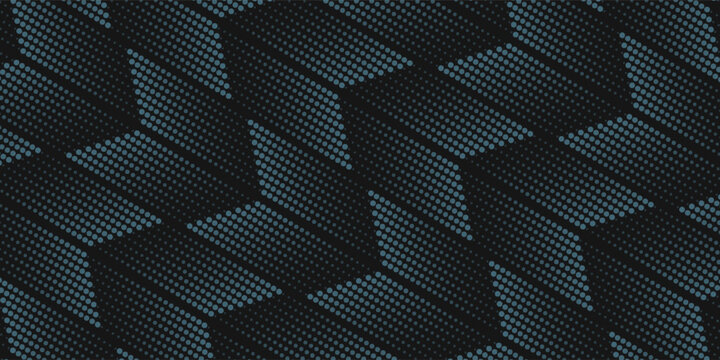 Seamless halftone hexagon shape dot pattern vector, Geometric Halftone Abstract pattern for Fabric and textile printing, sport jersey texture, wrapping paper, backdrops and packaging
