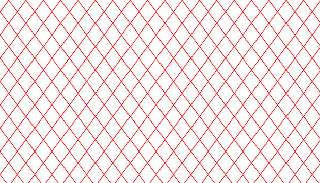 Seamless red diamond pattern isolated on transparent background