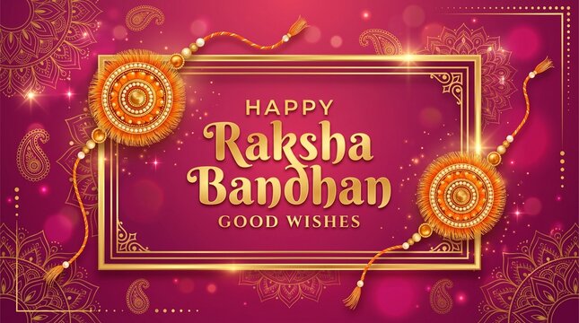 Hindu festival of Raksha Bandhan banner.