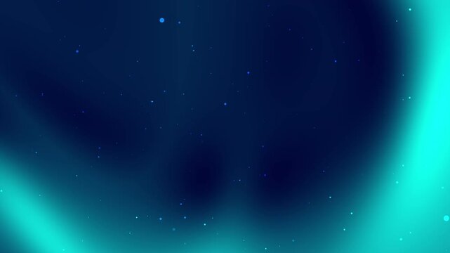 teal blue gradient featuring of cyan aurora borealis lights and twinkling stars, suitable for astronomy websites, backgrounds, and cosmicthemed designs.