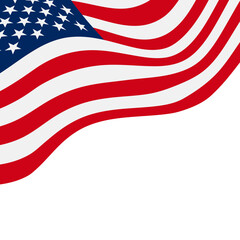 Obraz premium America Flag Wave Corner