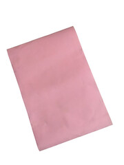 Fototapeta premium A single rectangular sheet of light pink paper lying flat