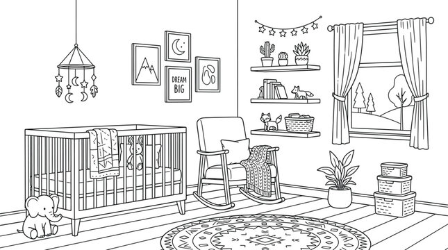sketch of a rest room
