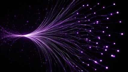 Fototapeta premium Abstract Futuristic Technology Background with Glowing Colorful Rainbow Fiber Optic Light Lines