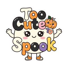Fototapeta premium Cute kawaii unique designs mascot typography vector illustration