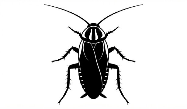 Cockroach Silhouette Vector Icon