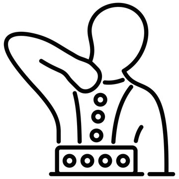 Posture Correction Therapy simple and clear vector icon illustration to essential idea or function