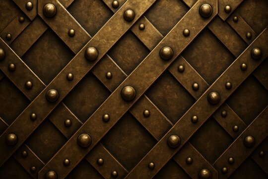 Textured metallic riveted pattern
