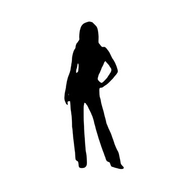 silhouette of a woman Model.