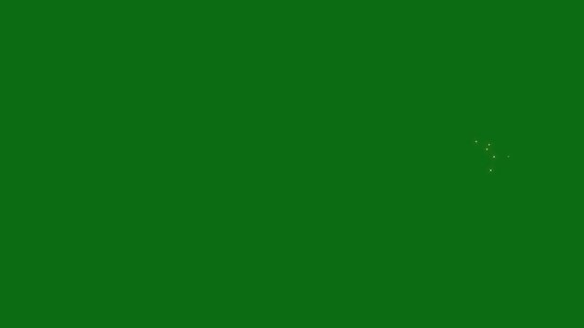 Golden magic stardust trail animation with twinkling glitter stars and glowing light sparks, glowing twinkle stars on green screen, white fairy sparkle particles, smooth glitter line transition, 4k