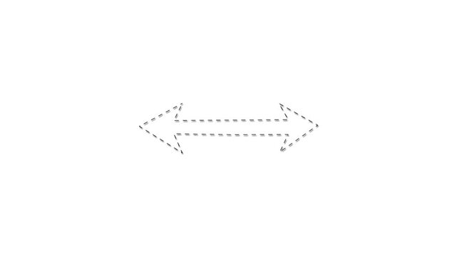 seamless dotted arrow animation with infinite moving line direction.