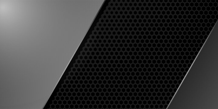 Top hexagonal abstract metal background with light. stainless style disign
