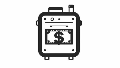 Money Cash Box with Dollar Bill. © ikhsan