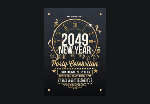 New Year Party Celebration Flyer