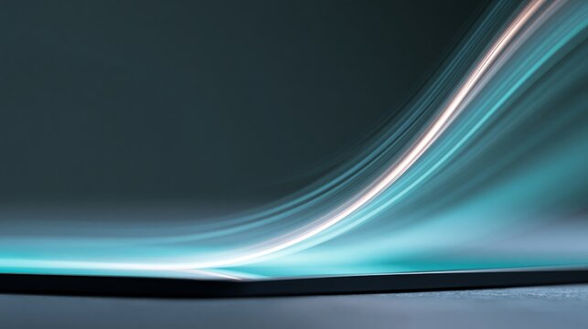 Cyan Motion Light Sweeping over Device