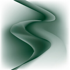 Abstract forest green fluid gradient background with dynamic blended line waves © SarifinJahan
