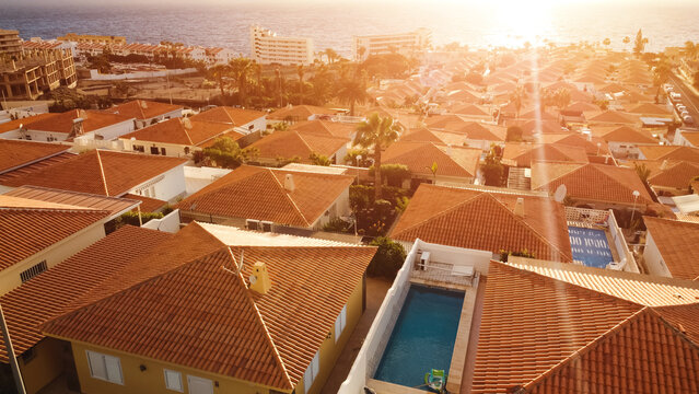 luxury villas district on Tenerife, houses and homes on Callao Salvaje, Canary