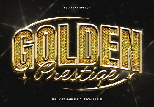 Gold Foil Metallic Text Effect