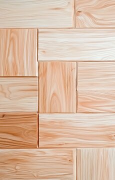 A close-up view of a wooden floor with a natural light brown color