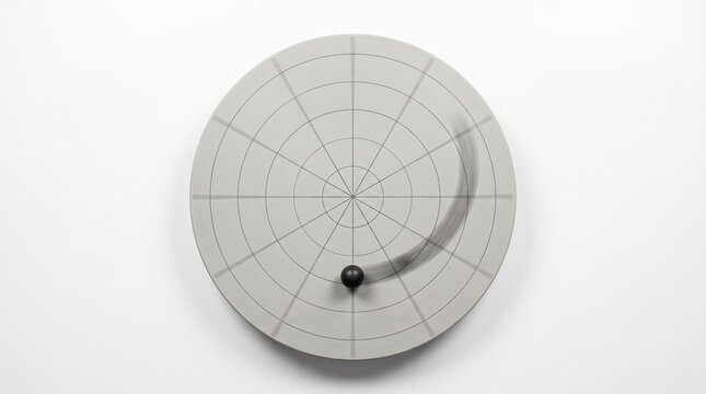 Ball curving on a rotating turntable, Coriolis effect physics concept