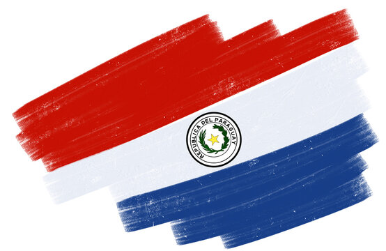 paraguayan flag paint strokes