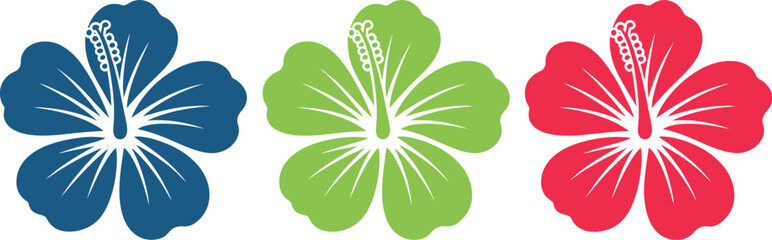 Hibiscus Flower Icon Showing Exotic Aloha Beach Bloom for Branding and Hawaiian Print Vector Design © MDMARUF